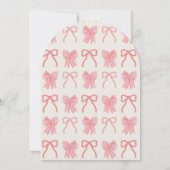 Coquette Pink Bow & Stripes Bat Mitzvah Kaart (Achterkant)