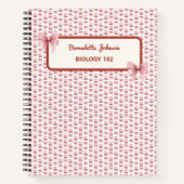 Coquette Pink Bow Terug naar School Notitieboek (Voorkant)