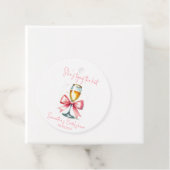 Coquette Pink Bow Vrijgezellenfeest Bedankjes Labels (In situ)