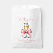 Coquette Pink Bow Vrijgezellenfeest Bedankzakje (Voorkant)