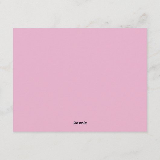 Coquette Pink Bow Wavy Border  Note card Kaart (Achterkant)