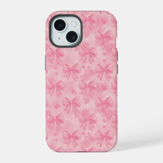 Coquette Pink Bows iPhone 15 Case (Achterkant)