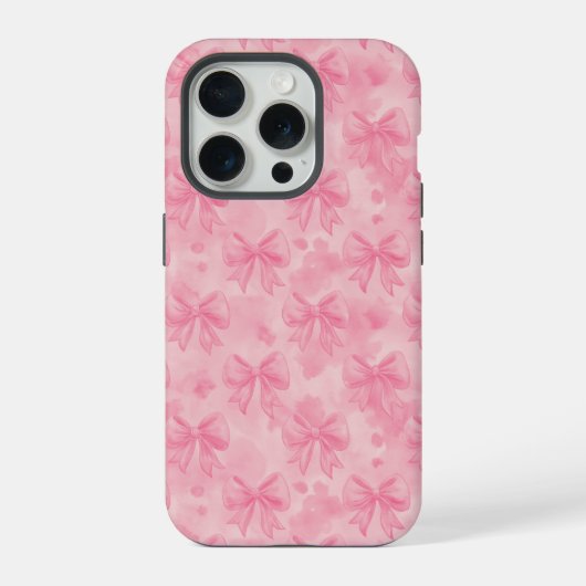 Coquette Pink Bows iPhone Hoesje (Achterkant)