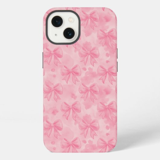 Coquette Pink Bows iPhone Hoesje (Achterkant)