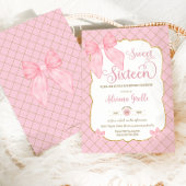 Coquette Pink Bows Sweet Sixteen 16 16e verjaardag Kaart