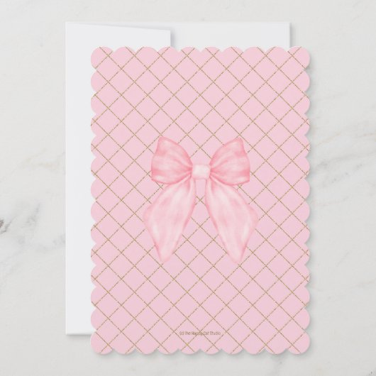 Coquette Pink Bows Sweet Sixteen 16 16e verjaardag Kaart (Achterkant)