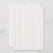 Coquette Pink Bunny Rabbit 2nd Birthday Invitation Kaart (Achterkant)