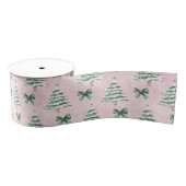 Coquette Pink Christmas Tree Grosgrain Ribbon Grosgrain Lint (Spoel)