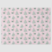 Coquette Pink Christmas Tree Tissue Paper Tissuepapier (Voorkant)
