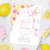 Coquette Pink Lemon Bruids Douche Uitnodiging