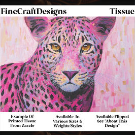  Coquette Pink Leopard Mosaic Style EN4L Decoupage Tissuepapier