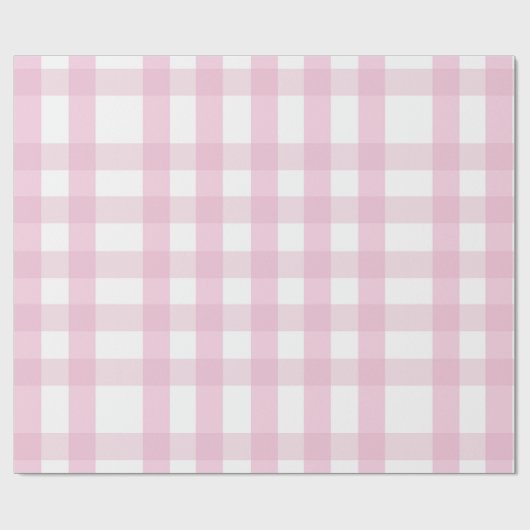 Coquette Pink Plaid Cadeaupapier (Vlak)