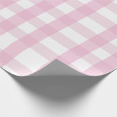 Coquette Pink Plaid Cadeaupapier (Hoek)