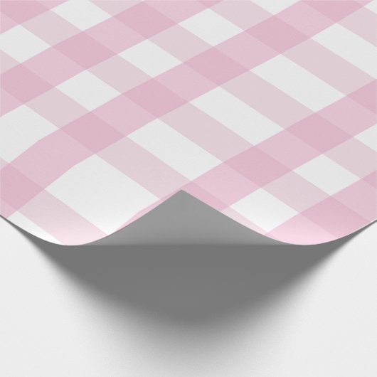 Coquette Pink Plaid Cadeaupapier (Hoek)