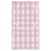 Coquette Pink Plaid Klein Cadeauzakje (Achterkant)