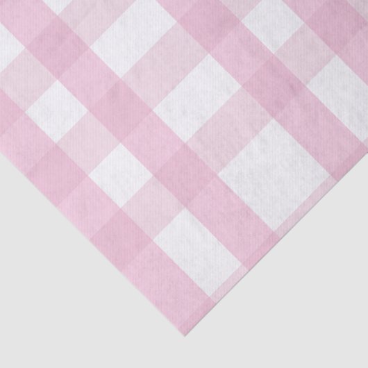 Coquette Pink Plaid Tissuepapier (Detail)