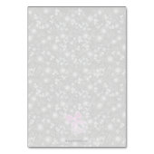 Coquette Pink Sheer bow -Table Assignment Kaart (Achterkant)