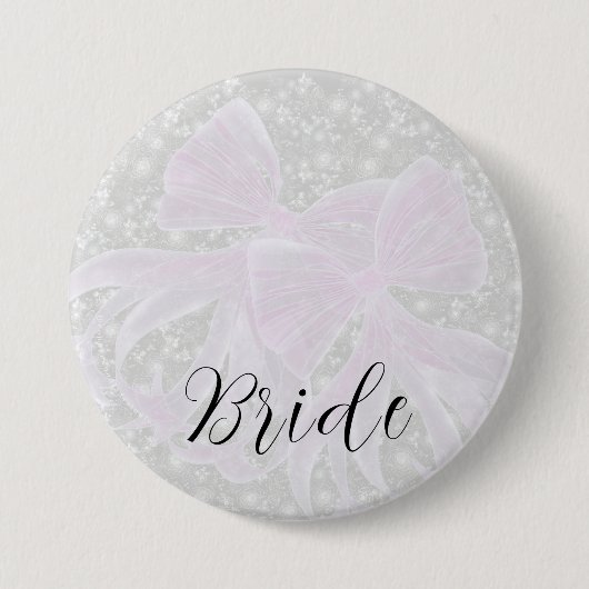 Coquette Pink sheer bows-Brides Button (Voorkant)