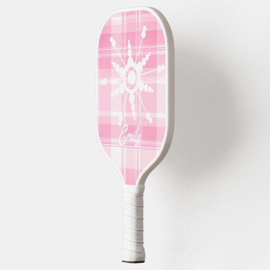 Coquette Pink Snowflake Playnaam Pickleball Paddle (Links)