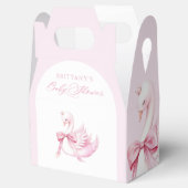 Coquette Pink Swan Baby shower Bedankdoosjes (Geopend)