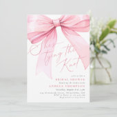 Coquette Pink Ze is het knopen van de knoop Vrijge Kaart (Staand voorkant)