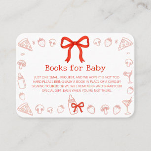 Coquette Pizza Boeken voor Baby Kaart Visitekaartje
