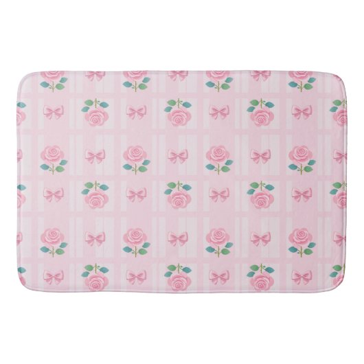 Coquette Plaid lint & Roos Roze Badmat (Voorkant)