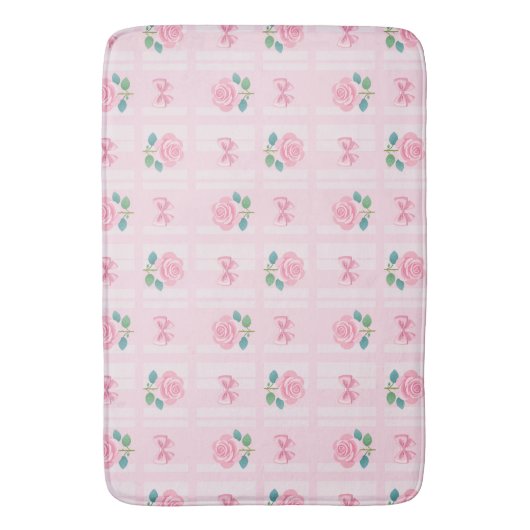 Coquette Plaid lint & Roos Roze Badmat (Voorkant Verticaal)