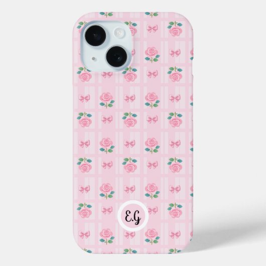 Coquette Plaid lint & Roos Roze Case-Mate iPhone Case (Achterkant)