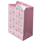 Coquette Plaid lint & Roos Roze Medium Cadeauzakje (Voorkant Gekanteld)