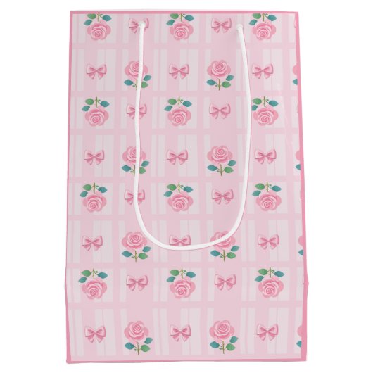 Coquette Plaid lint & Roos Roze Medium Cadeauzakje (Achterkant)