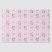 Coquette Plaid lint & Roos Roze Tissuepapier (Voorkant)
