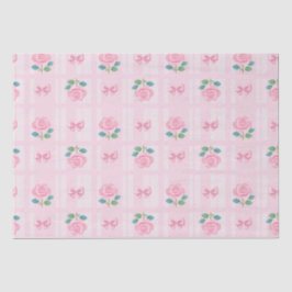 Coquette Plaid lint & Roos Roze Tissuepapier