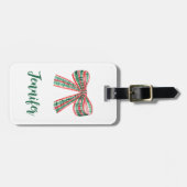 coquette plaid luggage tag bagagelabel (Voorkant horizontaal)