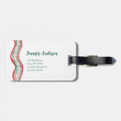 coquette plaid luggage tag bagagelabel (Achterkant horizontaal)