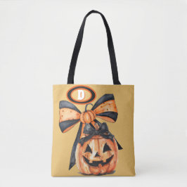 Coquette Pompoen  Design Monogram Tote Bag