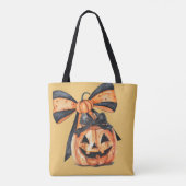 Coquette Pompoen Design Monogram Tote Bag (Achterkant)