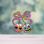 Coquette Pompoen Kersen Halloween Acryl Bord (Neutraal)