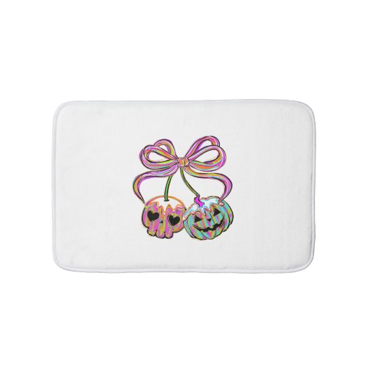 Coquette Pompoen Kersen Halloween Badmat (Voorkant)