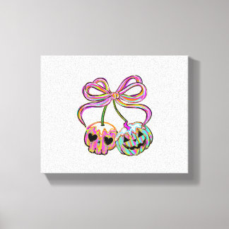Coquette Pompoen Kersen Halloween Canvas Afdruk
