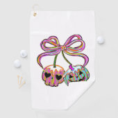 Coquette Pompoen Kersen Halloween Golfhanddoek (Insitu)