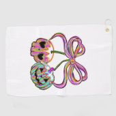 Coquette Pompoen Kersen Halloween Golfhanddoek (Horizontaal)