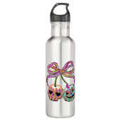 Coquette Pompoen Kersen Halloween Waterfles (Voorkant)