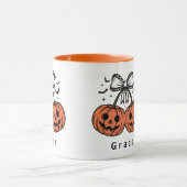 Coquette Pompoen Kersen Persoonlijke Halloween Mok (Midden)