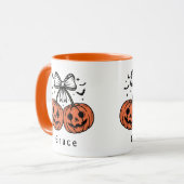 Coquette Pompoen Kersen Persoonlijke Halloween Mok (Voorkant links)