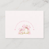 Coquette Pompoen Meisje Luier Raffle Informatiekaartje (Achterkant)