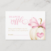 Coquette Pompoen Meisje Luier Raffle Informatiekaartje (Voorkant)