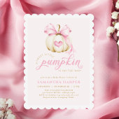 Coquette Pompoen Roze Baby shower Kaart
