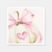 Coquette Pompoen Roze Baby shower Servet (Voorkant)