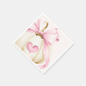 Coquette Pompoen Roze Baby shower Servet (Hoek)